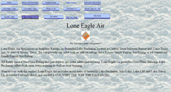 Desktop Screenshot of loneeagleair.com